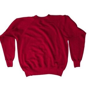 Vintage Ultra Sweats Red Crewneck Sweatshirt Size M USA 50% Polyester 50% Cotton